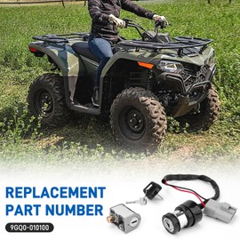 JERBOR Ignition Switch with Key Fit for CFMOTO CFORCE 400 CFORCE 500, ATV Ignition Lock Switch Key Replace # 9GQ0-010100