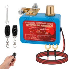 12V 200A Remote Battery Disconnect Switch Pure Copper (+)(-) Connection Control Battery Kill Switch for car-Auto Shut Off Switch,Anti-Theft Battery Kill Switch for Cars,Trucks,RVs,Trucks