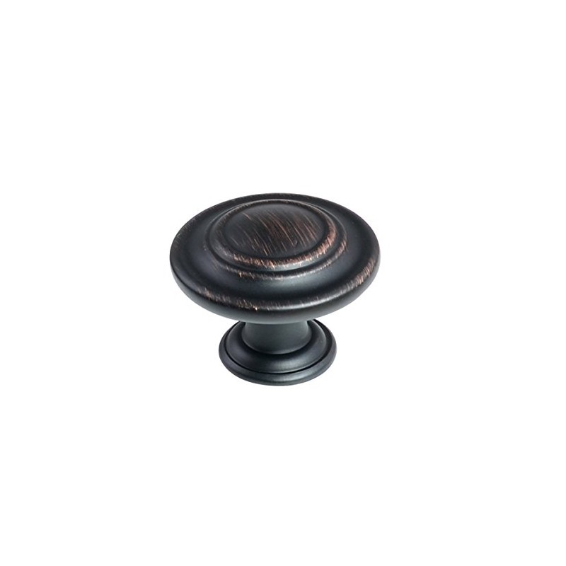 1-1/4 in. Oil Rubbed Bronze Round Cabinet Knob (25-Pack)