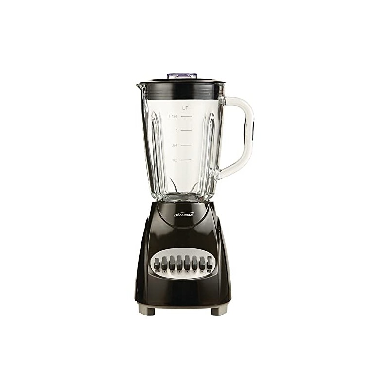 Brentwood JB-920B 12-Speed + Pulse Blender with Glass Jar, Black