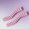 SXVME Uñas postizas acrílicas naturales con pegamento para mujer, uñas