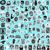 Stickers Pack of 220 Stickers Black White Vinyl Waterproof Graffiti