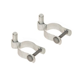 Dailydanny 2 Pack Chain Link Fence Frame Gate Post Male Hinge with Bolts and Nuts (2-3/8 Inch)