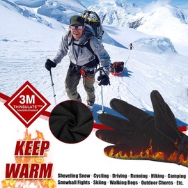 RIGWARL Winter Gloves for Men Women - Waterproof Windproof Ski Cold Weather Gloves, Snow Warm Thermal Gloves Touchscreen Finger Insulated