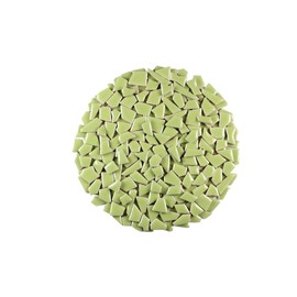 Verz Tile Ceramic Mosaic Tiles for Crafts & Art Projects 200 Grams Vibrant Colors Pieces Fit Together Like a Puzzle Endless Creative Ideas for Mosaic Art DIY Hobbies Small Sizes (Green)