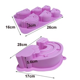 Goldyida 2 Stück Regenbogen Kuchenform Regenbogen Silikonformen Regenbogen Backform Kindergeburtstag Backform Rainbow Kuchenform Torte Backform Gelee Dessert Soap Geburtstag