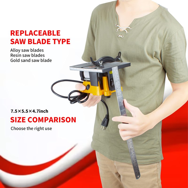 4" 60W MINI ELECTRIC TABLE SAW BENCH TOP GREAT ELECTRIC