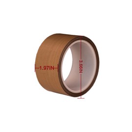 UPUPMOON Teflon Tape, Glass Cloth Tape (2 in. x 33 ft. x 0.18 mm) PTFE high-Temperature Tape for Vacuum sealers, Manual Pulse sealers Insulated PTFE-Coated Fiberglass Adhesive Tape