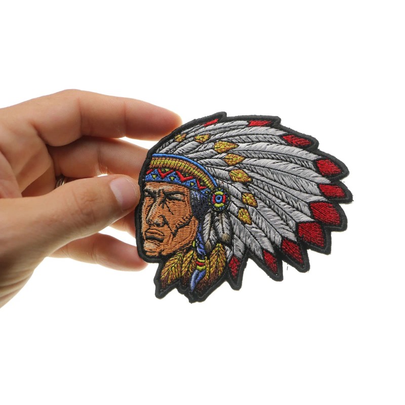 Ivamis Native American Indian Head Dress Patch - 4x3.7 inch
