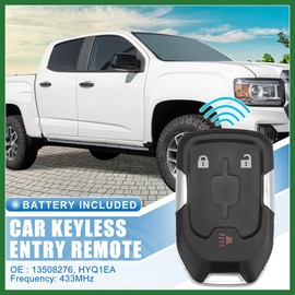 Motoforti 3 Button Car Keyless Entry Remote Control Replacement Key Fob Proximity Smart Fob HYQ1EA for GMC Acadia 2017-2020 433MHz 46 Chip Long-Lasting