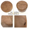 Thgonwid Unstuffed Faux Leather Pouf Cover, Handmade Footstool Ottoman Storage