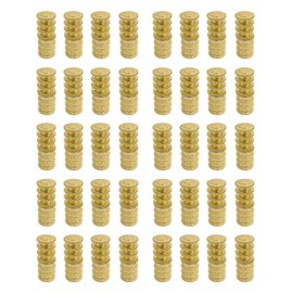 40x Table Leaf Dowel Pins Table Bolt Sleeve Connectors with Sockets Zinc Alloy Table Top Leaf Alignment Pins for Wooden Furniture Table Chair and Cabinet