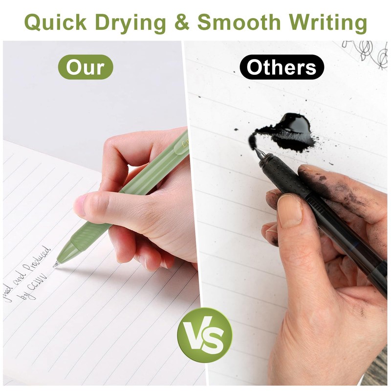 Set of 6 Gel Pens Set, 0.5 mm Gel Pens,