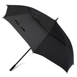 G4Free 72 Inch Huge Large Oversize Golf Umbrella Automatic Open Double Canopy Vented Windproof Stick Umbrella, 6 Ft Heavy Duty For Outdoor Doorman Family(Black)