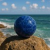Natural Polished Sodalite Ball, Polished Crystal with Energy Properties, Polished