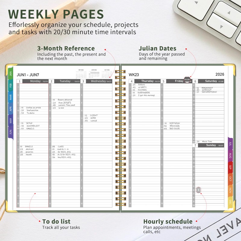 2026 Appointment Book/Planner - 2026 Daily Hourly Planner from Jan.