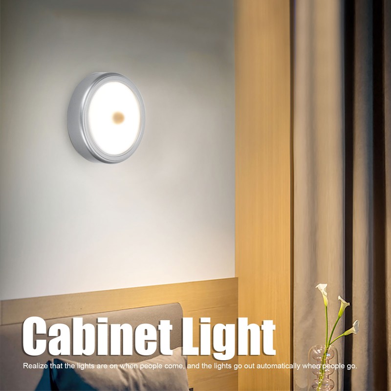 Body Induction Lamp Dimmable USB Rechargeable Night Light for Cabinet