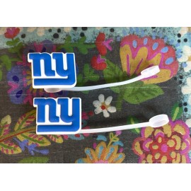 Unbranded 2 Pce Silicone Straw Toppers NEW YORK Football Team Sports Straw Cap NEW