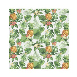 Table Cloth Napkins Tropical Leaves Pineapple Set of 6, Washable Reusable Dinner Napkin, Table Decor for Kitchen, Cocktail Party,Wedding, Banquet, Holiday (20 x 20 in)