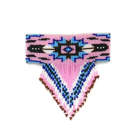 buyBeaded - Pinzas para el pelo con abalorio de estilo nativo americano hecho a mano (rosa bebé)