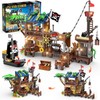 HOGOKIDS Pirate Ship House Building Set with LED Light -