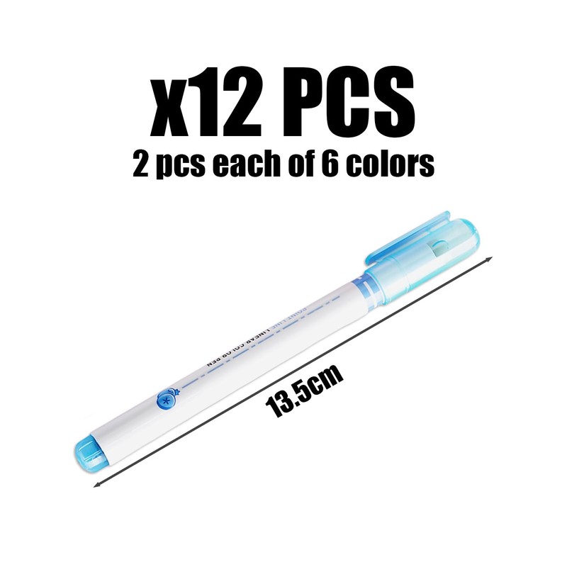 TYGFRT Pack of 12 Curve Highlighters, Pattern Highlighters, Color Marker