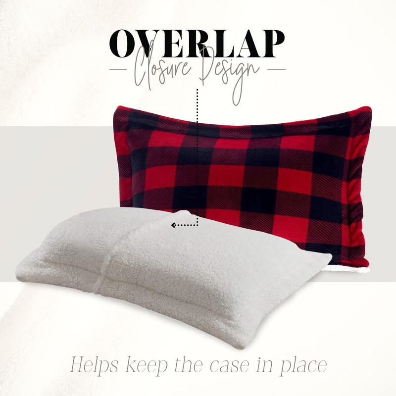 Elegant Comfort 3-Piece Buffalo Lodge-Plaid Comforter Set, Luxurious, Heavyweight, All