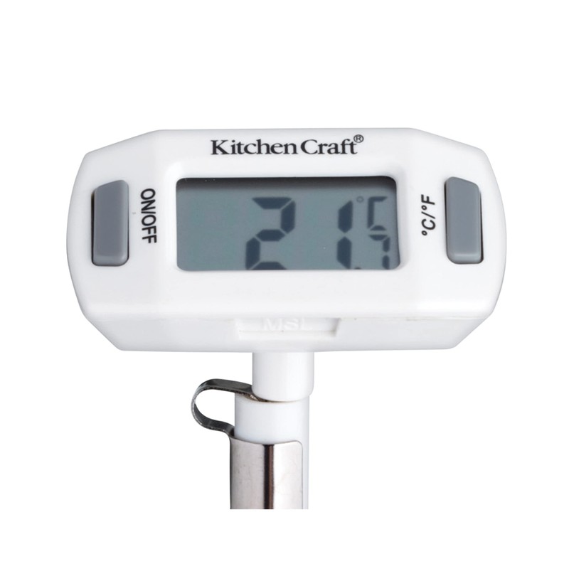 KitchenCraft Digital Food Thermometer Probe with Protective Cover, Ideal for