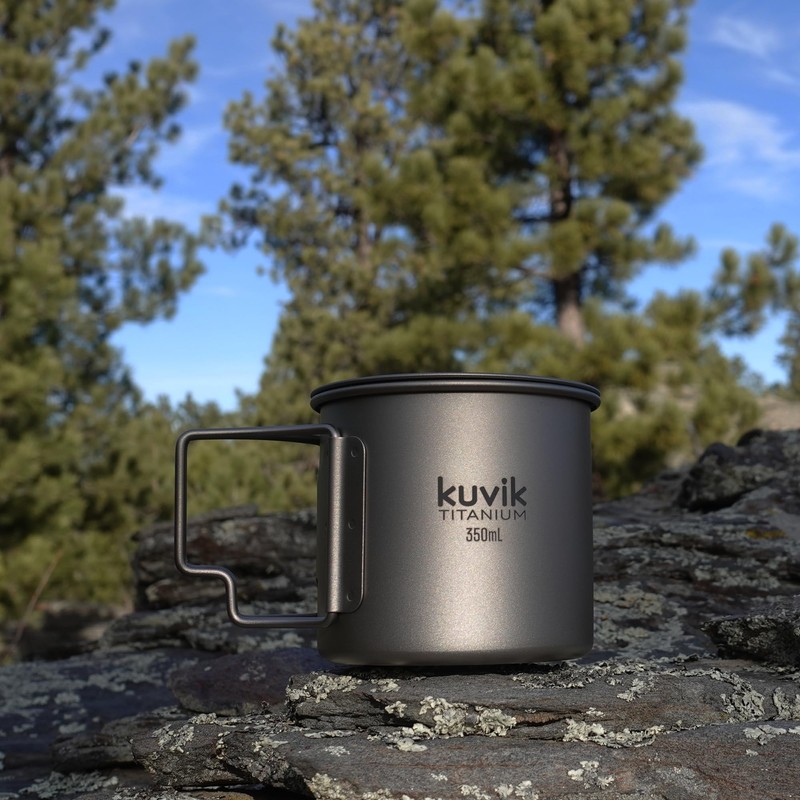Kuvik 350ml Titanium Cup - Ultralight and Compact Pot for