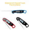 1 Piece Waterproof Digital Food Thermometer with Foldable Sensor, Red/Black/Blue