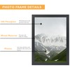 QOTIB 12x17 Picture Frame Black for Wall Mounting, Horizontal and