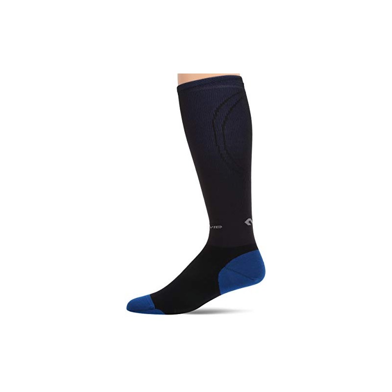 McDavid Elite Compression Recovery Socks, Black/Alt Blue, X-Large