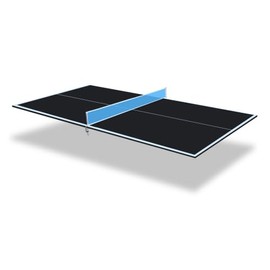 8/9ft Mid-Size Ping Pong Conversion Top with Net Set for Billiard and Pool Tables - Regulation Top Converts Billiards into Ping Pong Table Blue/Green/Black (Black, 7 FT)