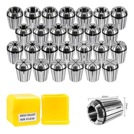 SILIVN 26PCS ER32 Spring Collet Set for CNC Engraving Machine & Milling Lathe Tool Workholding Engraving Collets