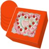 Bakepacker 36pcs 8x8x5 Inches Cake Boxes with Window 18-Packs Orange