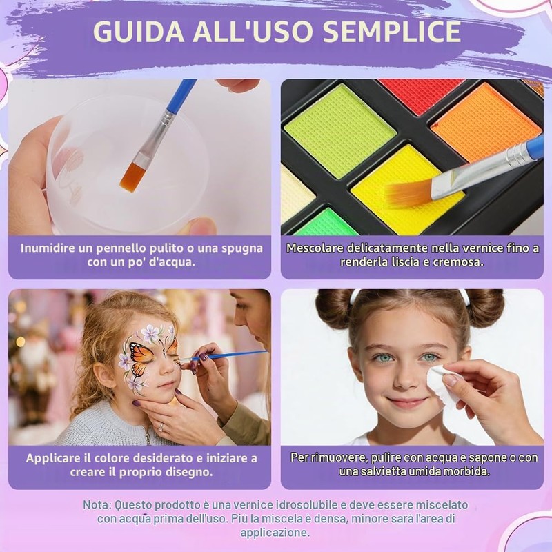 AYBUY Truccabimbi Trucco per Bambini, 31 Colori Trucco Viso Bambini