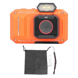 Digital Camera 4K 65MP HD 18X Digital Zoom 2.88 Inch LCD Screen Multiple Filters Autofocus Anti Shake Vlogging Camera for Shooting Recording Life Orange