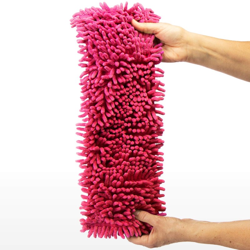 COM-FOUR ® [Set of 4 Floor Mop – Microfibre Chenille (Blue/Pink/Yellow/Neon Green)
