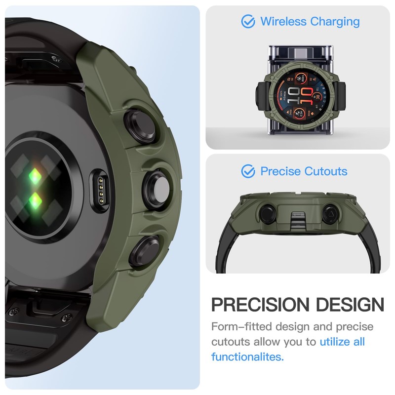 OVERSTEP Case Cover Compatible with Garmin Fenix 8 51mm Solar,Soft