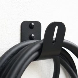 EVify Type 2 cable holder, wall mount for charging cable, stable holder with smooth edges, including mounting accessories