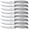 D.Perlla Steak Knives, Super Sharp Straight Edge Steak Knife Set