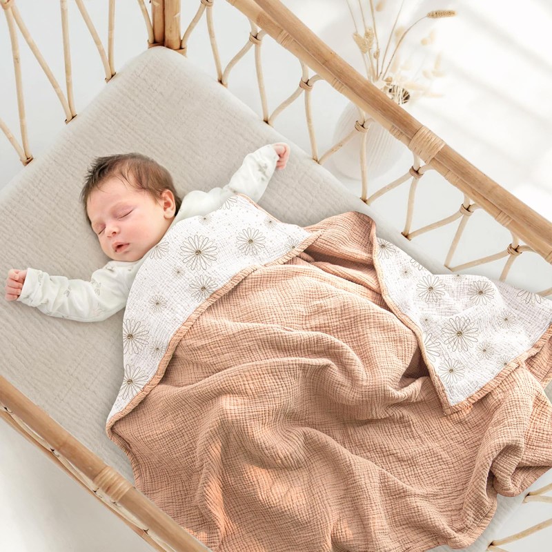Lulu moon Muslin Baby Blanket - Cotton Toddler Blankets for