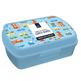 RINCS Essentials Kids Lunch Box - Fun Printed Design for Girls & Boys | Food-Grade Plastic | BPA-Free | Easy Clip Lid | Ideal for School, Home, Travel, Picnics, and Lunch on The Go (Transport)