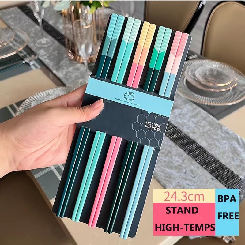 Fejapa 5 Pairs Reusable Chopstick Helpers Training Chop sticks Adult