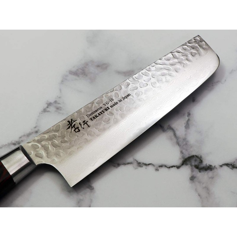 Sakai Takayuki V Gold No. 10 Damascus 33-Layer Hammered Nakiri