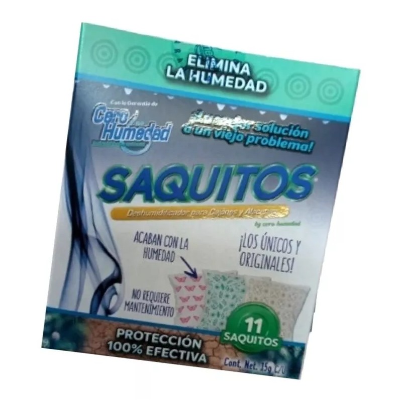 SAQUITOS Absorbe Humedad 11 Saquitos 15 Grs C/u Cajon Closet