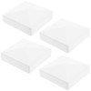 Angoily Vinyl Fence Post Caps Pack of 4 Pyramid Post
