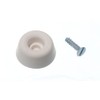 TOILET SEAT FURNITURE RUBBER BUFFER PADS WHITE 3/4 INCH 19MM ( pack of 4 )