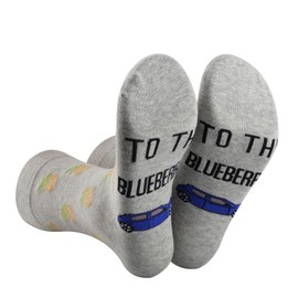 2 Pairs Psych TV Show Inspired Gifts To the Blueberry Socks Psych TV Show Gift Psych Fans Gift (Blueberry Socks)