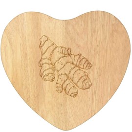 'Ginger Root' Wooden Heart Shaped Chopping/Cutting Board (WB00087353)
